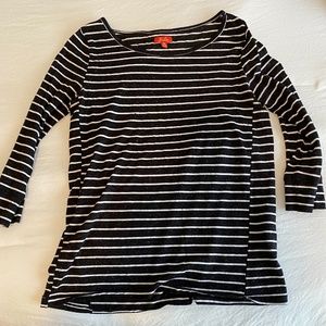 Madewell Boatneck 3/4 sleeve striped shirt